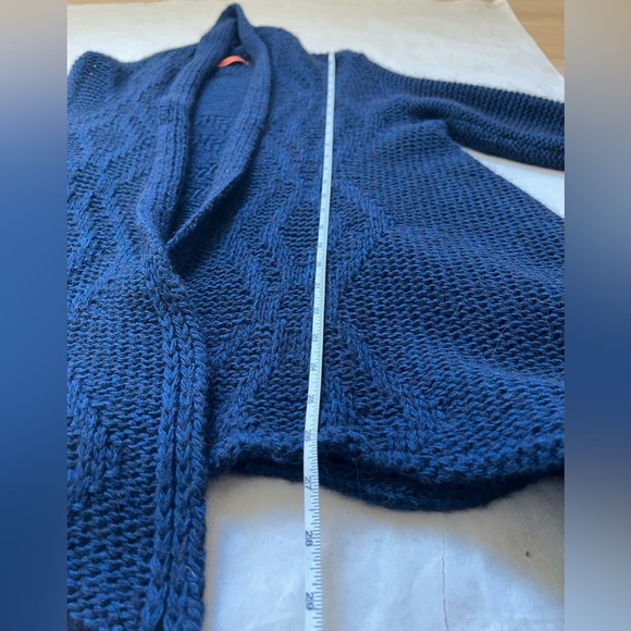 Antoine & Lili Women’s Alpaca Wool Cardigan Sweater Navy Blue Sz L Boho Coastal - Picture 5 of 9